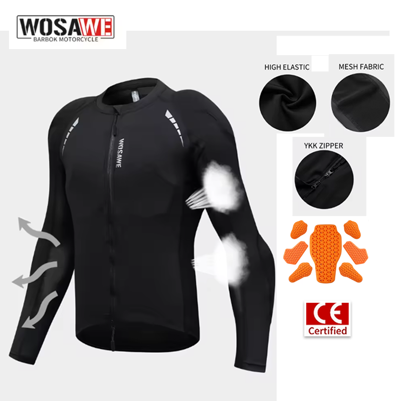 Gearx Motorcycle Jacket - Giacca da Moto WOSAWE per Uomo,